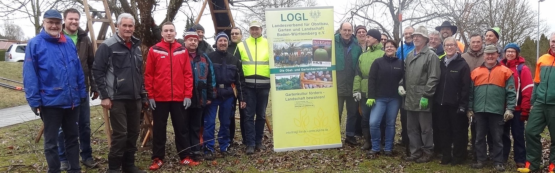 Ein Gruppenbild des ProNatur Baumschneidekurs Munderkingen: LOGL Landesverband für Obstbau, Garten und Landschaft Baden-WQürttemberg e.V.