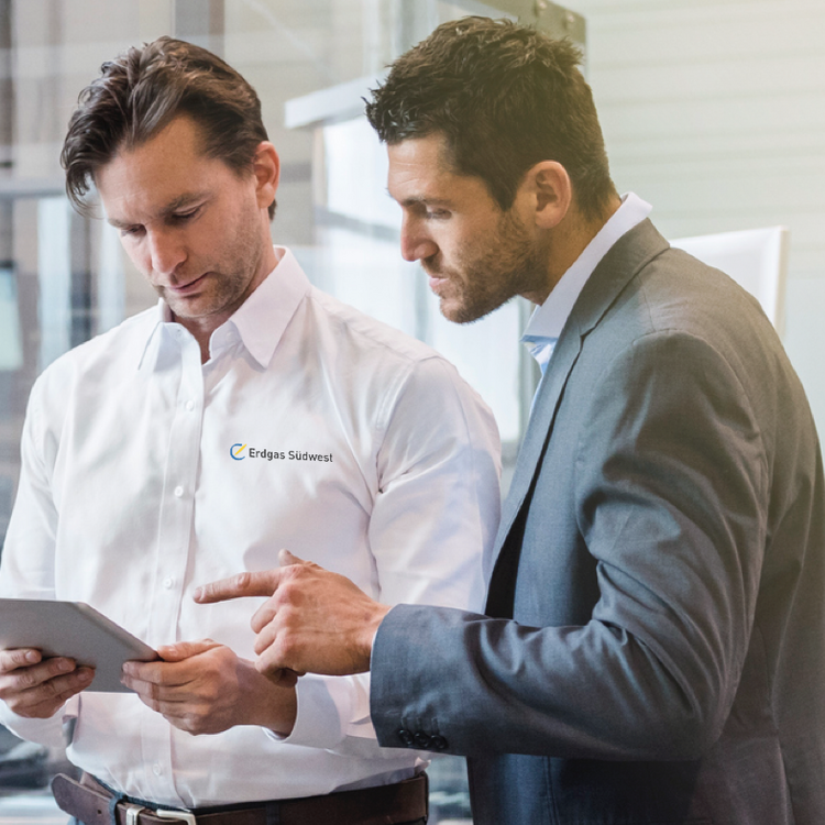 Symbolbild zugehörig zum Kundenportal für Geschäftskunden der Erdgas Südwest