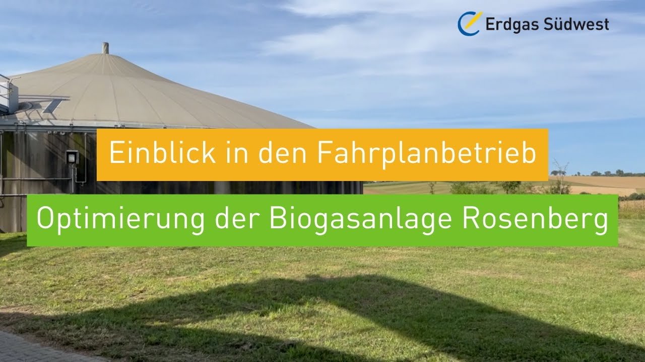 Vorschaubild: Biogasanlage Rosenberg mit Hinweis auf Einblicke in den Fahrplanbetrieb und die Optimierung der Anlage.