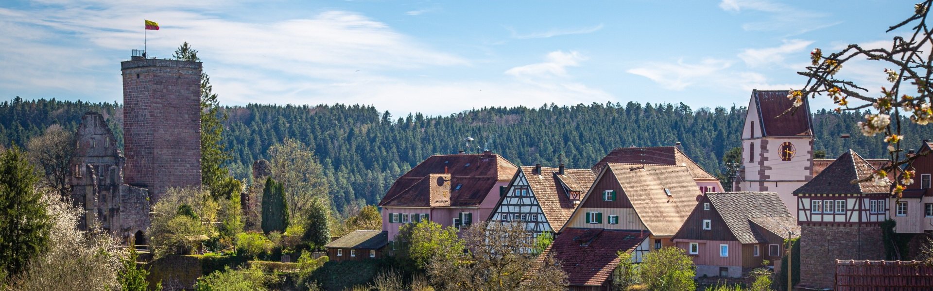 Blick auf die Burg Zavelstein im Landkreis Calw