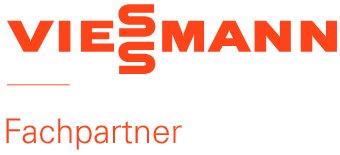 Logo des Heizungsbauer Viessmann mit dem Zusatz Fachpartner.