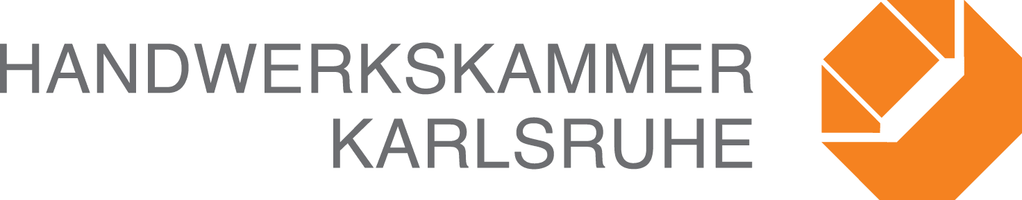 Logo der Handwerkskammer Karlsruhe (HWK), bei der die Erdgas Südwest Service GmbH als Meisterbetrieb eingetragen ist.