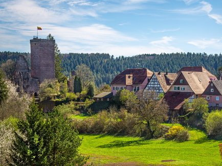 Blick auf die Burg Zavelstein im Landkreis Calw