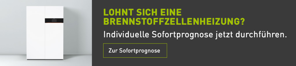 Banner Brennstoffzellenheizung Sofortprognose