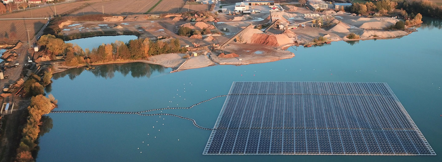 Schwimmende Photovoltaikanlage Leimersheim