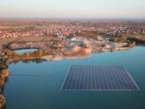 Schwimmende Photovoltaikanlage Leimersheim