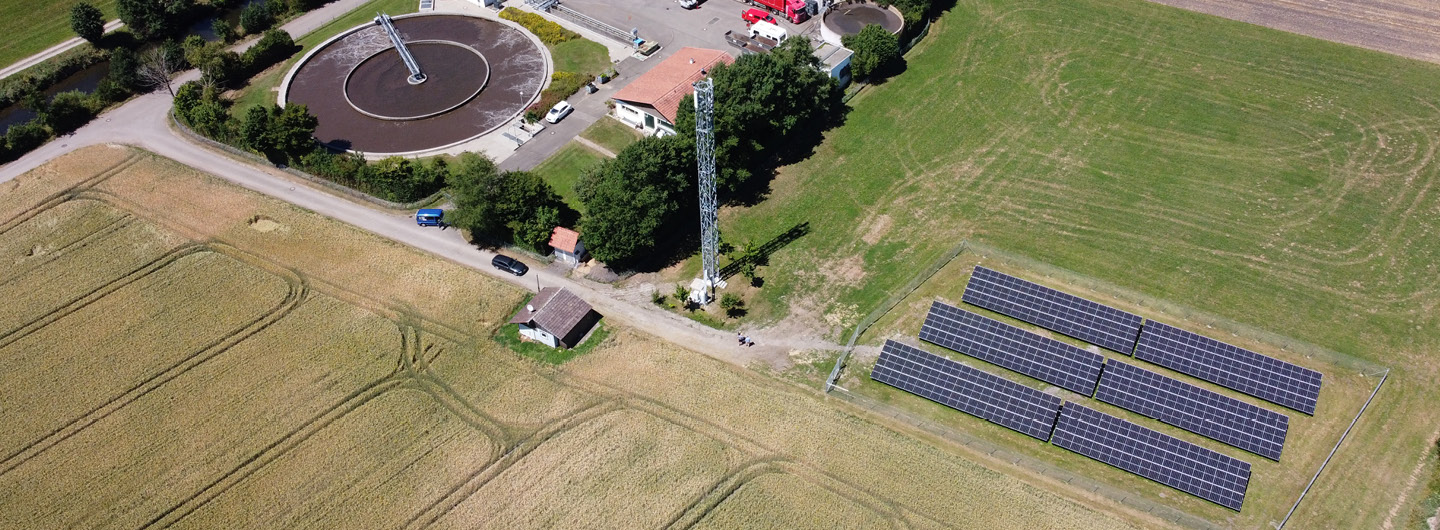 Header PV-Anlage neben der Kläranlage in Schemmerhofen