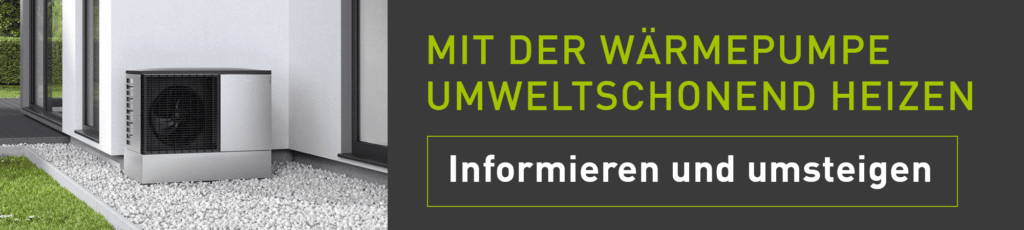 Banner Informationen Wärmepumpe Heizen Energiewende