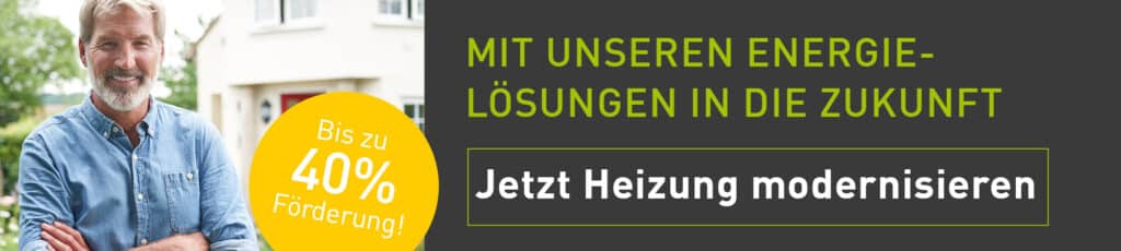 Werbebanner für Heizungsmodernisierung
