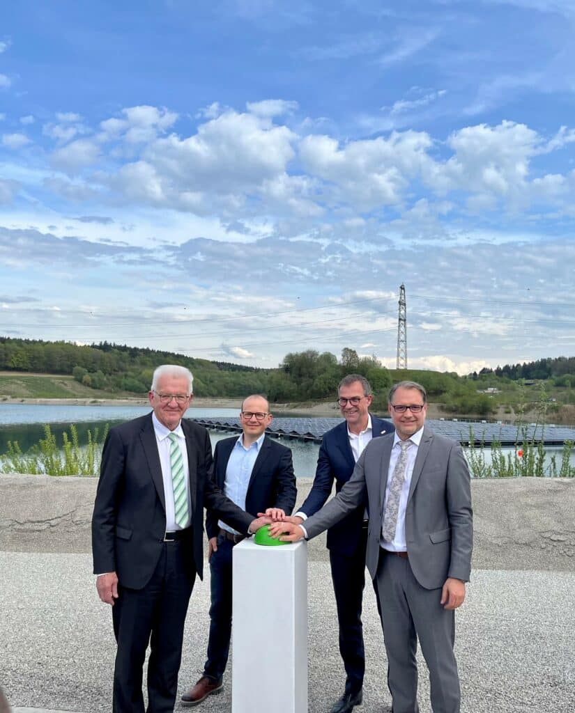 Einweihung der Floating-PV-Anlage in Ostrach