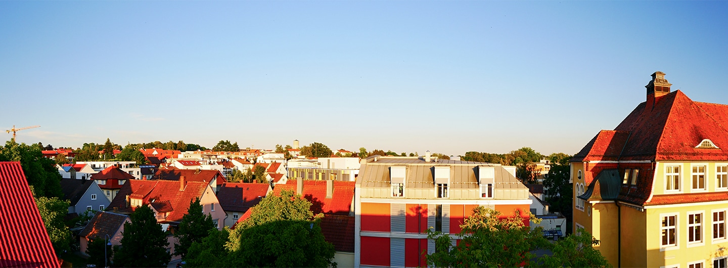 Panorama der klimaneutralen Stadt Laupheim
