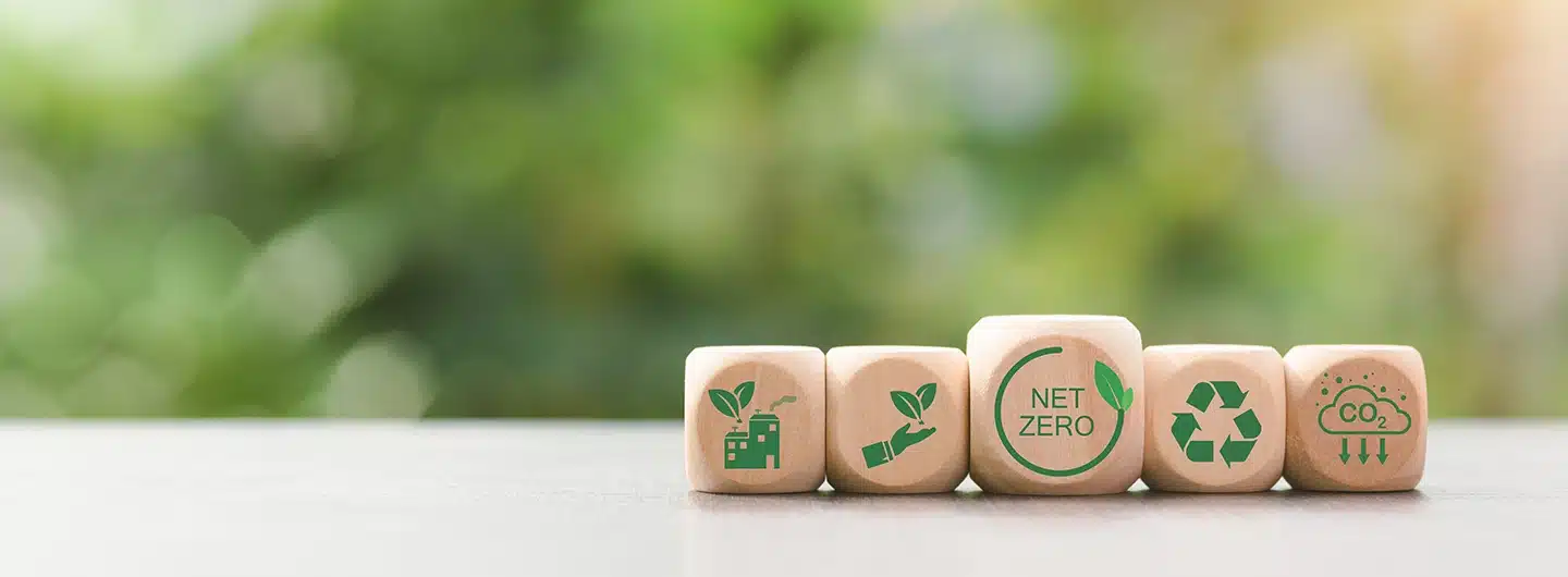 Grafik mit Klimazielen: Net Zero für die Dekarbonisierung
