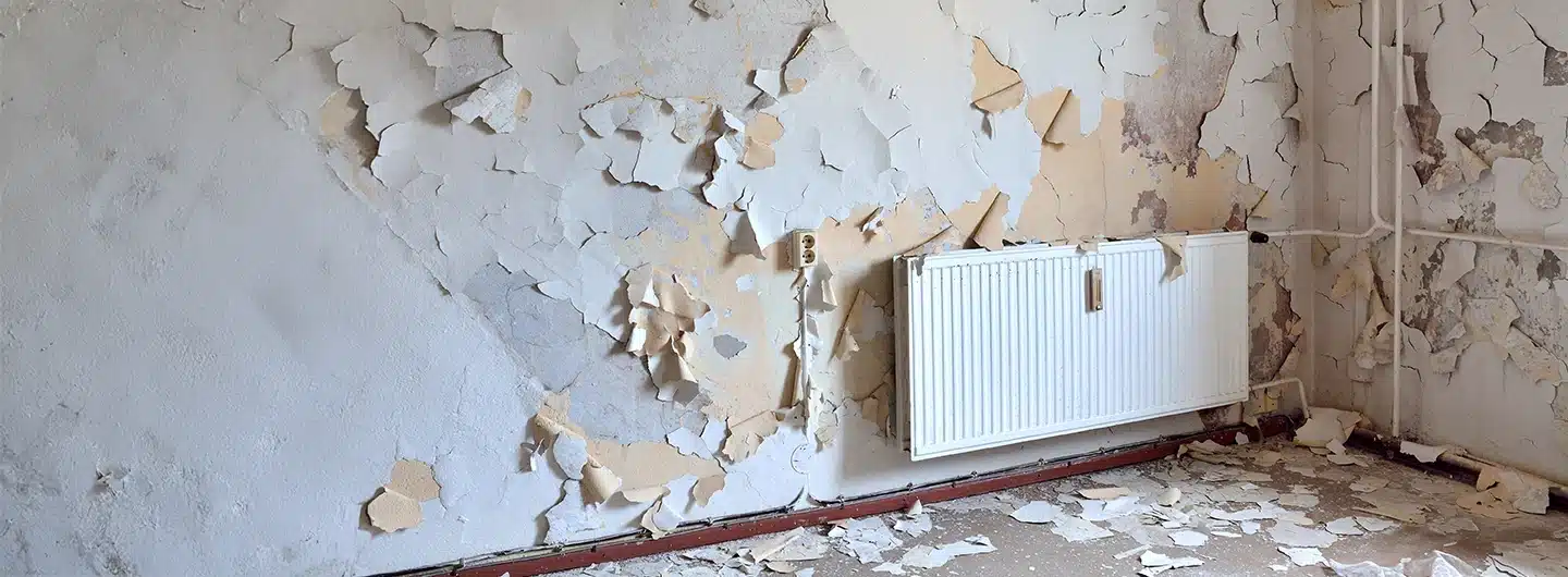 Renovierungsbedürftiger Altbau mit Heizkörper